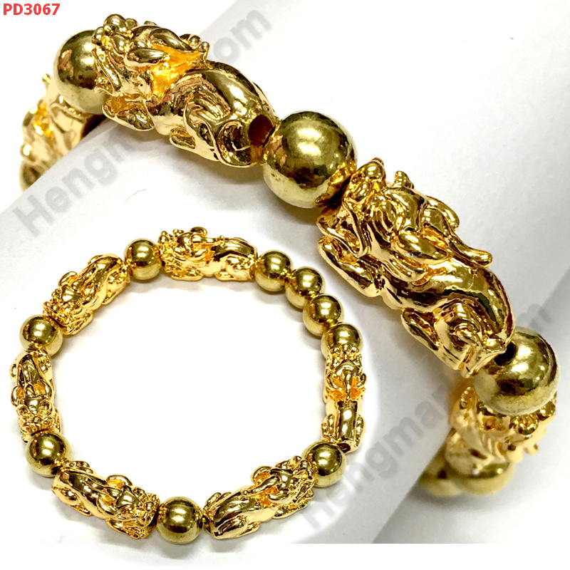 PD3067 สร้อยข้อมือปี่เซียะโลหะทอง 6 ตัว ราคา 549 บาท http://ww2.hengmark.com/view_product/PD3067.htm