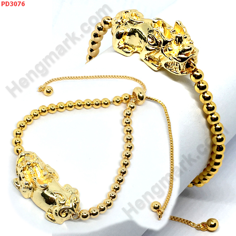 PD3076 สร้อยข้อมือเชือกปี่เซียะสีทอง ราคา 369 บาท http://ww2.hengmark.com/view_product/PD3076.htm