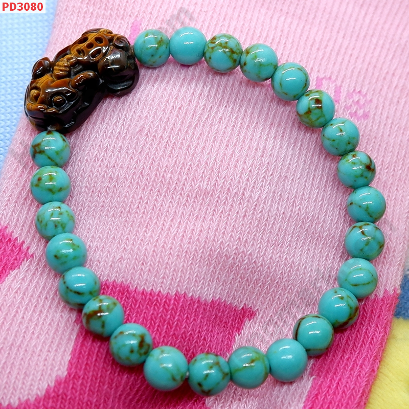 PD3080 สร้อยข้อมือปี่เซียะหินไทเกอร์อาย+หยกอัฟริกา ราคา 349 บาท http://ww2.hengmark.com/view_product/PD3080.htm