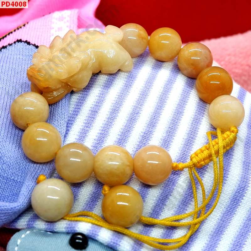 PD4008 สร้อยข้อมือปี่เซียะหยกเหลือง ราคา 499 บาท http://ww2.hengmark.com/view_product/PD4008.htm