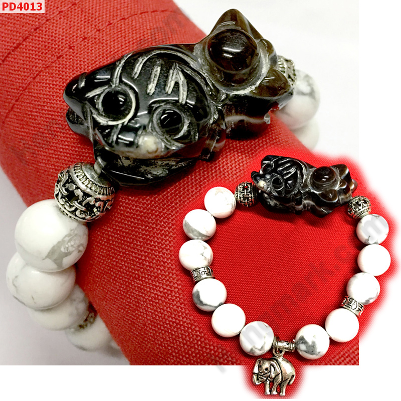 PD4013 สร้อยข้อมือปี่เซียะดำหินอะเก็ต ราคา 499 บาท http://ww2.hengmark.com/view_product/PD4013.htm