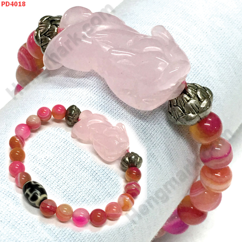 PD4018 สร้อยข้อมือปี่เซียะชมพู ราคา 439 บาท http://ww2.hengmark.com/view_product/PD4018.htm