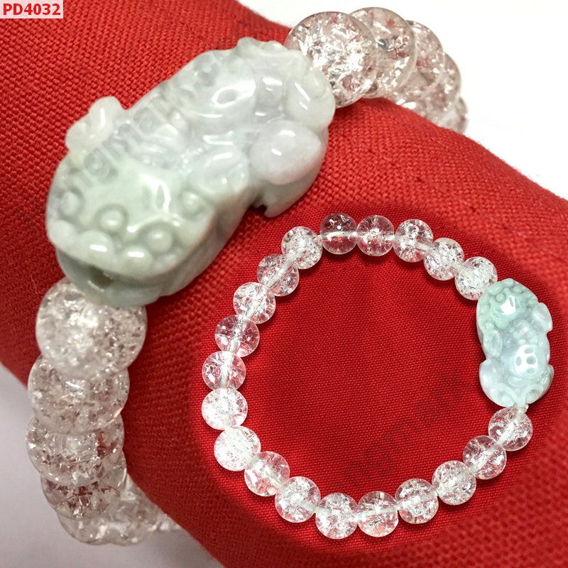 PD4032 สร้อยข้อมือปี่เซียะหยกขาว+เกร็ดหิมะ ราคา 419 บาท http://ww2.hengmark.com/view_product/PD4032.htm