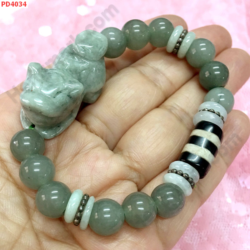 PD4034 สร้อยข้อมือปี่เซียะหยกเขียว ราคา 499 บาท http://ww2.hengmark.com/view_product/PD4034.htm