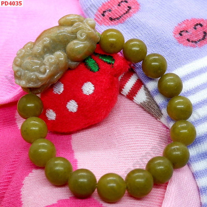 PD4035 สร้อยข้อมือปี่เซียะหยกเขียวมะนาว ราคา 499 บาท http://ww2.hengmark.com/view_product/PD4035.htm