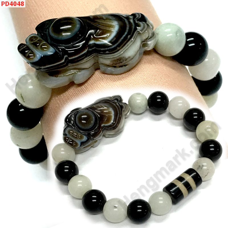 PD4048  สร้อยข้อมือปี่เซียะหินอะเก็ต ราคา 499 บาท http://ww2.hengmark.com/view_product/PD4048.htm