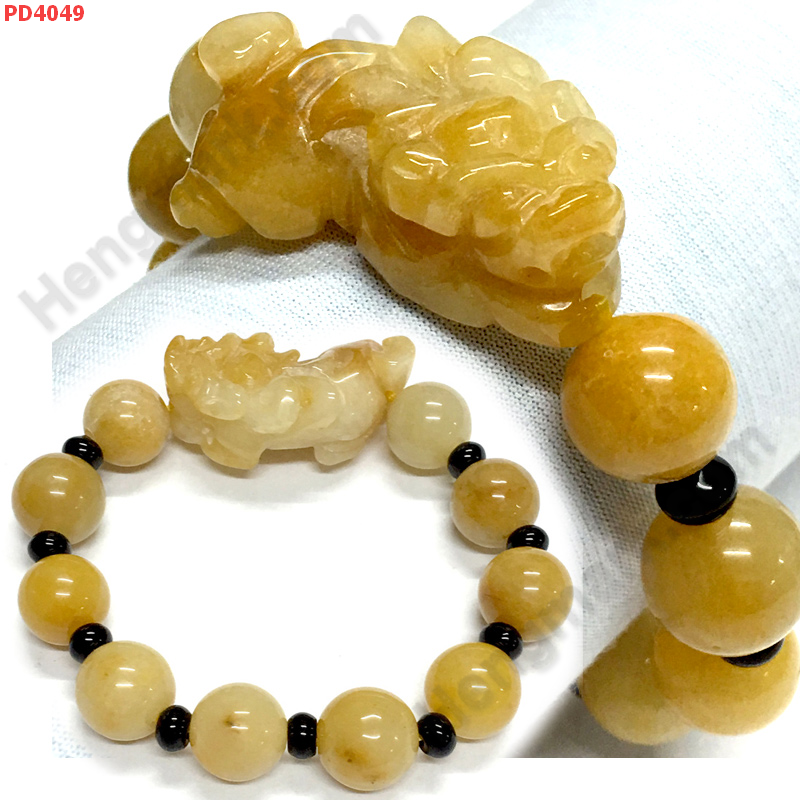 PD4049  สร้อยข้อมือปี่เซียะหยกน้ำผึ้ง ราคา 499 บาท http://ww2.hengmark.com/view_product/PD4049.htm