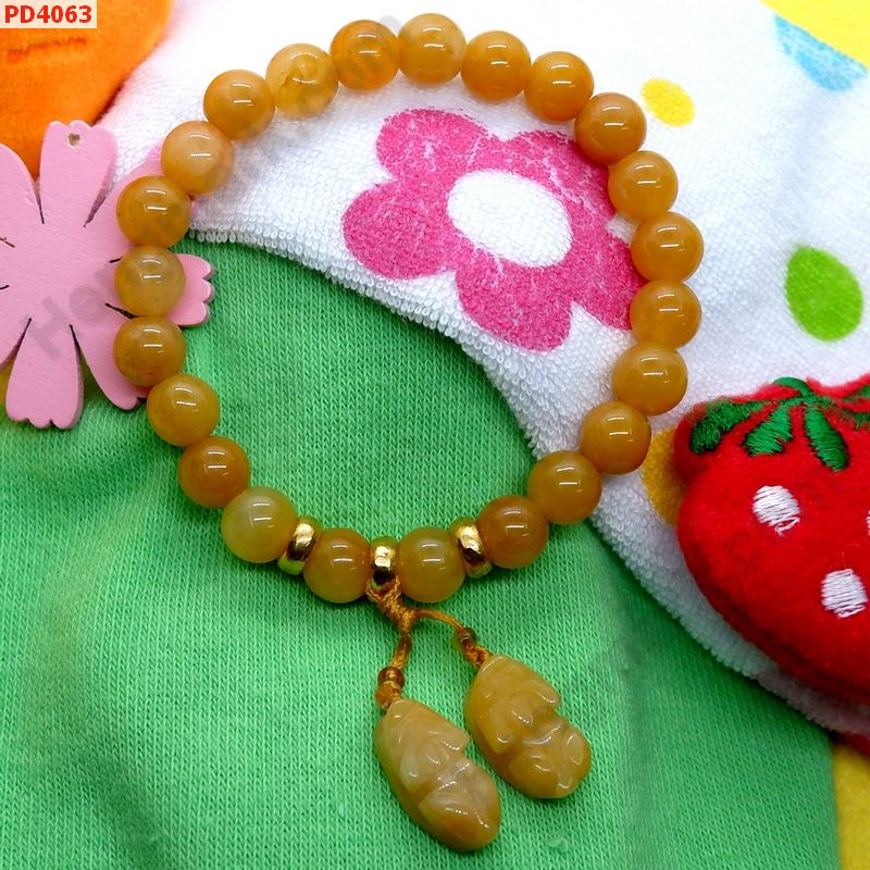 PD4063 สร้อยข้อมือปี่เซียะคู่หยกน้ำผึ้ง ราคา 449 บาท http://ww2.hengmark.com/view_product/PD4063.htm