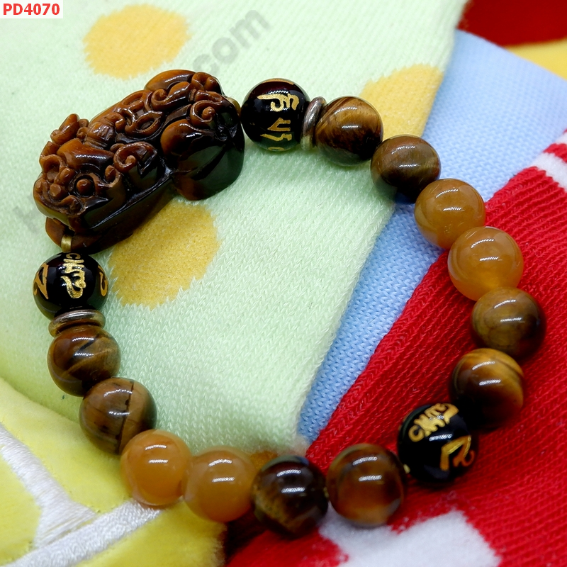 PD4070 สร้อยข้อมือปี่เซียะหินไทเกอร์อาย ราคา 499 บาท http://ww2.hengmark.com/view_product/PD4070.htm