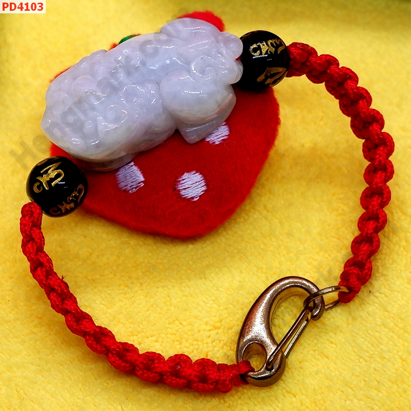 PD4103 สร้อยข้อมือปี่เซียะหยกขาวสร้อยเชือก ราคา 499 บาท http://ww2.hengmark.com/view_product/PD4103.htm
