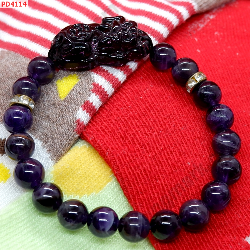PD4114 สร้อยข้อมือปี่เซียะหินอะเมทิสต์ ราคา 429 บาท http://ww2.hengmark.com/view_product/PD4114.htm
