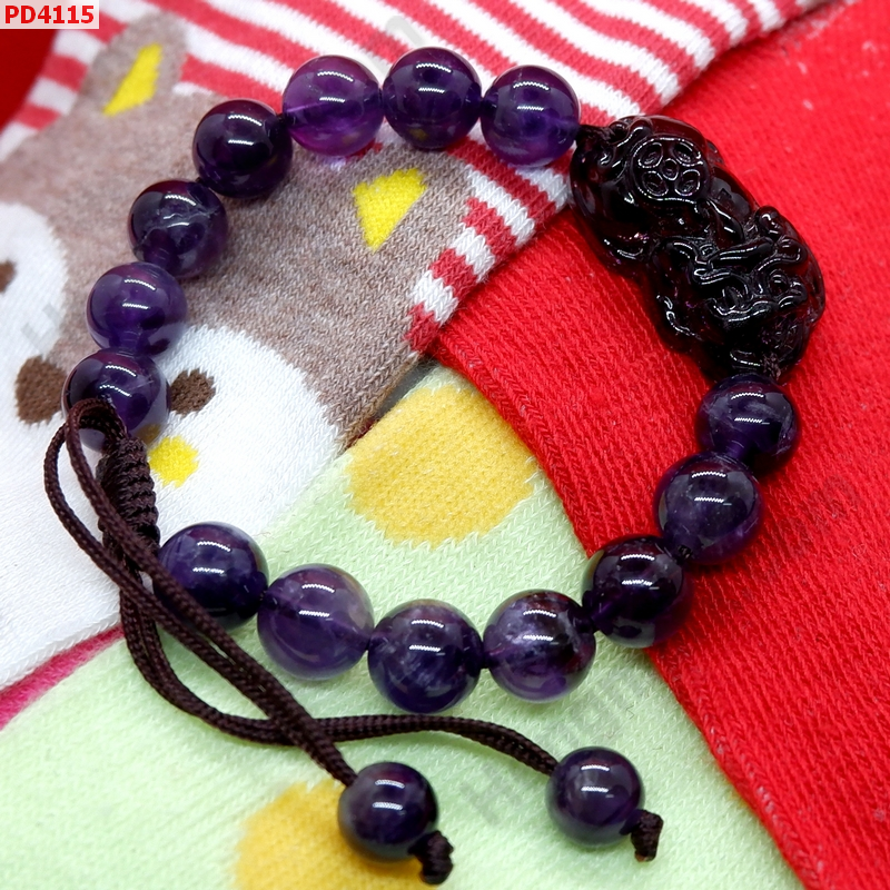 PD4115 สร้อยข้อมือปี่เซียะหินอะเมทิสต์ ราคา 479 บาท http://ww2.hengmark.com/view_product/PD4115.htm