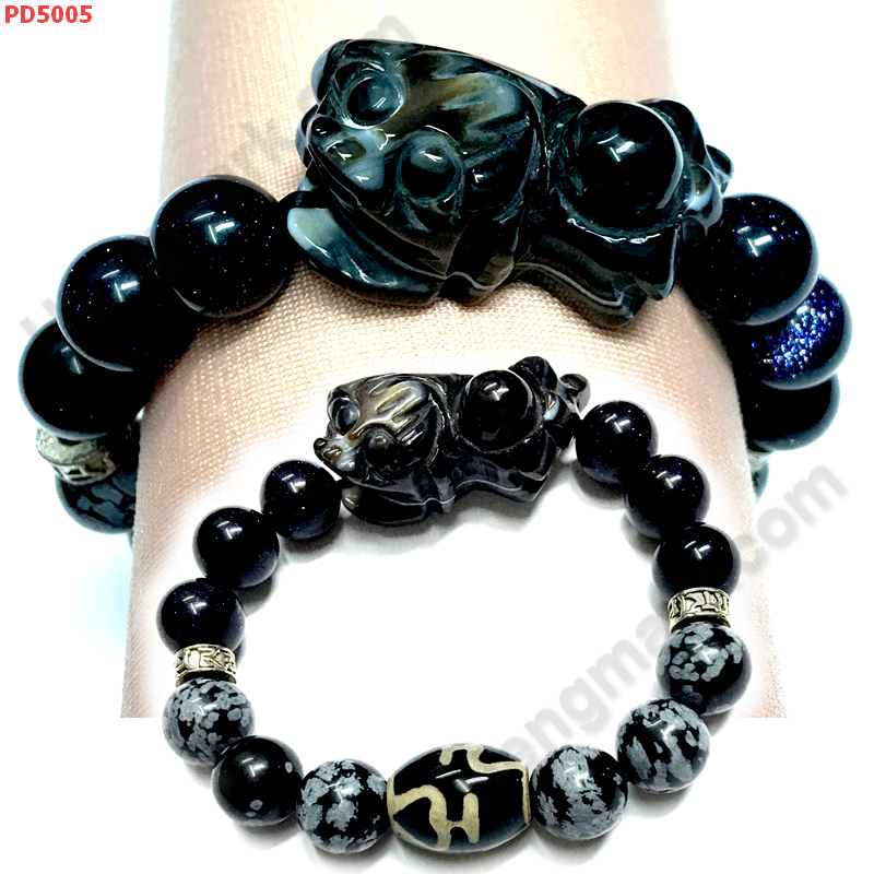 PD5005 สร้อยข้อมือปี่เซียะดำหินอะเก็ต DZIแก้ววิเศษ ราคา 549 บาท http://ww2.hengmark.com/view_product/PD5005.htm