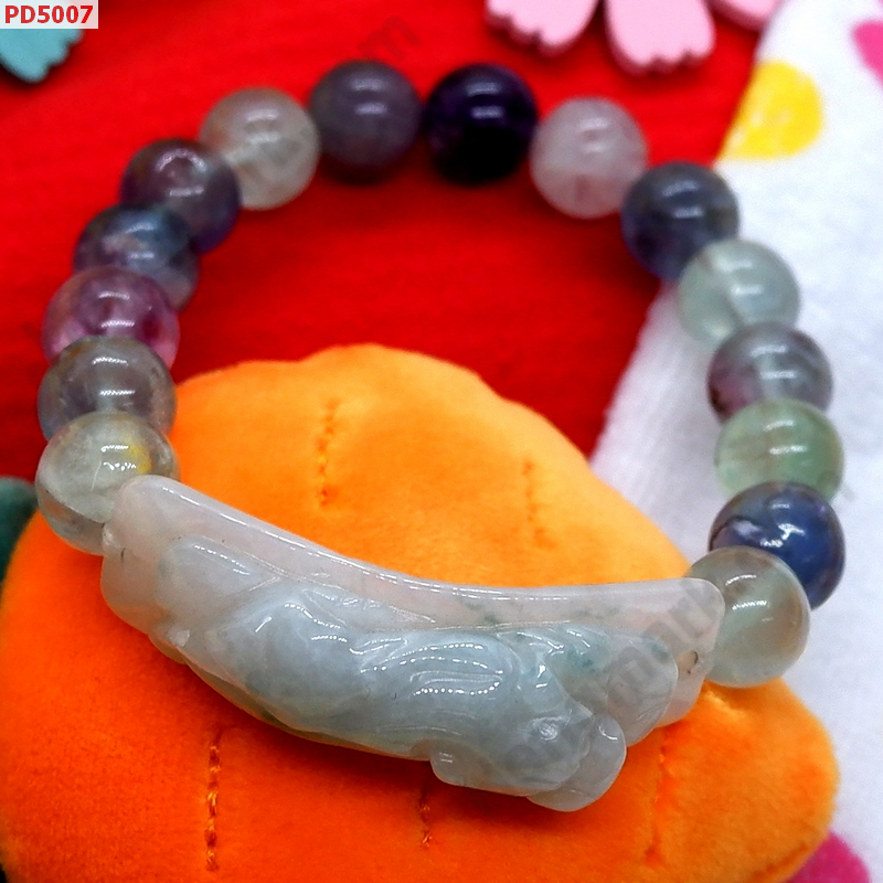 PD5007 สร้อยข้อมือปี่เซียะหยก หินฟลูออไร้ท์ ราคา 499 บาท http://ww2.hengmark.com/view_product/PD5007.htm