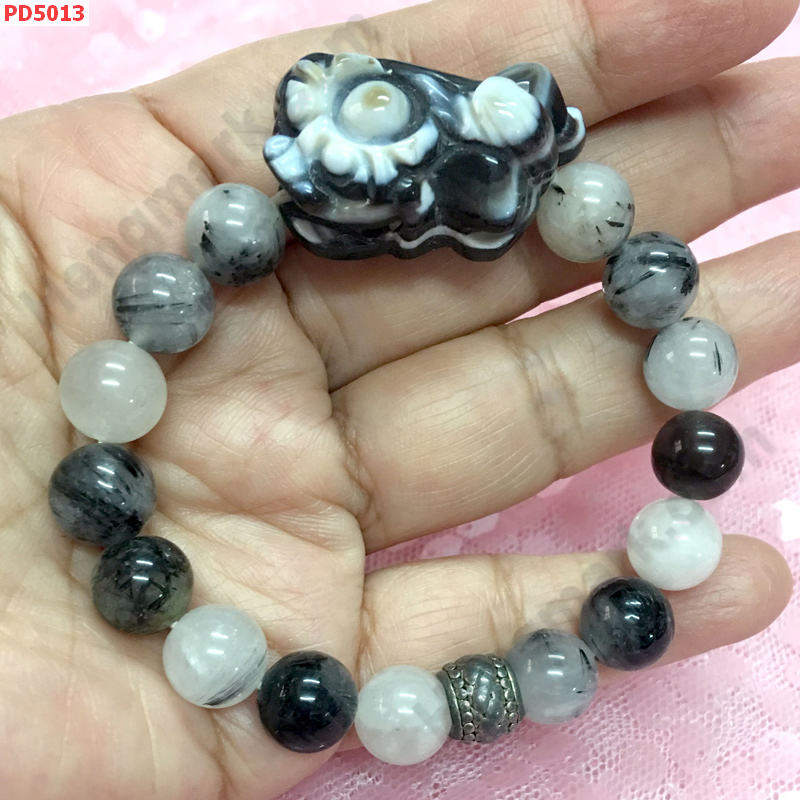 PD5013 สร้อยข้อมือปี่เซียะอะเกต แก้วขนเหล็ก ราคา 599 บาท http://ww2.hengmark.com/view_product/PD5013.htm