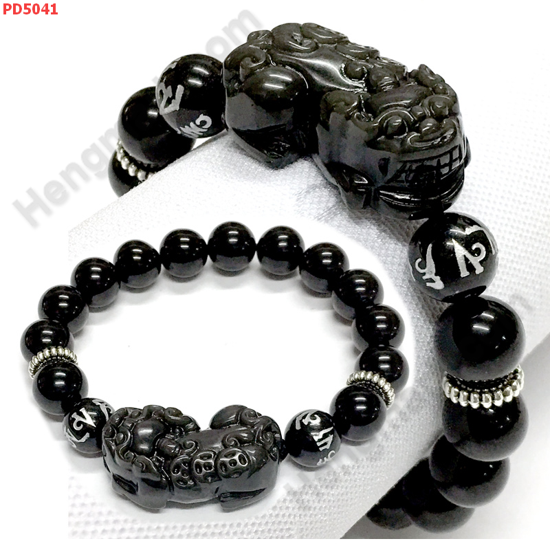 PD5041 สร้อยข้อมือปี่เซียะดำหินอ๊อพซิเดียน ราคา 599 บาท http://ww2.hengmark.com/view_product/PD5041.htm