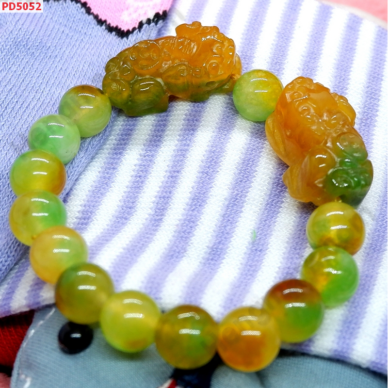 PD5052 สร้อยข้อมือปี่เซียะคู่ หินหยก 3 สี ราคา 599 บาท http://ww2.hengmark.com/view_product/PD5052.htm