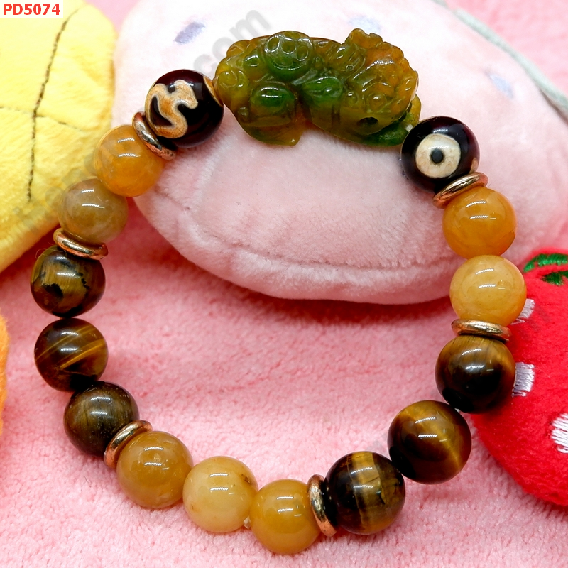 PD5074 สร้อยข้อมือปี่เซียะหินหยก3 สี+DZI ราคา 599 บาท http://ww2.hengmark.com/view_product/PD5074.htm