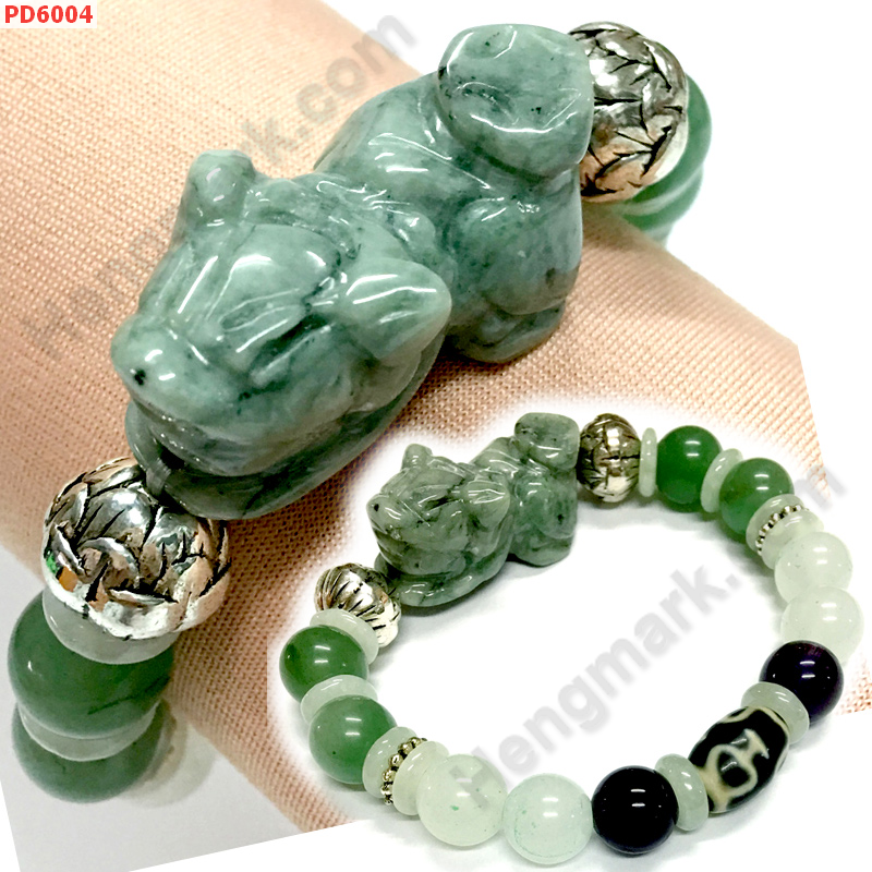 PD6004 สร้อยข้อมือปี่เซียะหยกขาวอมเขียว ราคา 559 บาท http://ww2.hengmark.com/view_product/PD6004.htm