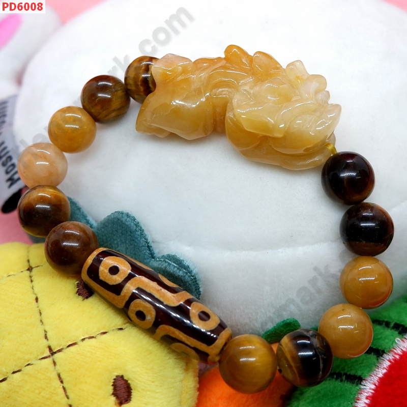 PD6008 สร้อยข้อมือปี่เซียะหยกเหลือง+DZI 9 ตา ราคา 699 บาท http://ww2.hengmark.com/view_product/PD6008.htm