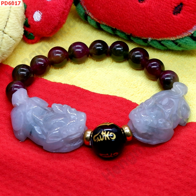 PD6017 สร้อยข้อมือปี่เซียะหยกขาวคู่+คาถาทิเบต ราคา 669 บาท http://ww2.hengmark.com/view_product/PD6017.htm