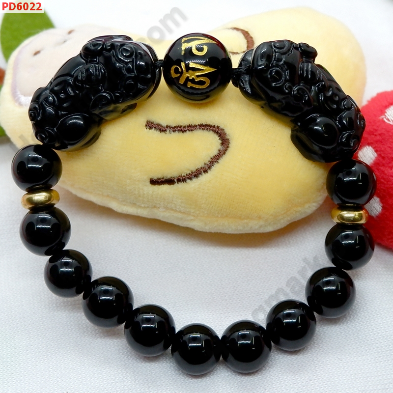 PD6022 สร้อยข้อมือปี่เซียะหินดำคู่+คาถาทิเบต ราคา 659 บาท http://ww2.hengmark.com/view_product/PD6022.htm