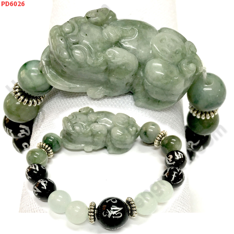 PD6026 สร้อยข้อมือปี่เซียะหยกเขียว+คาถา ราคา 679 บาท http://ww2.hengmark.com/view_product/PD6026.htm