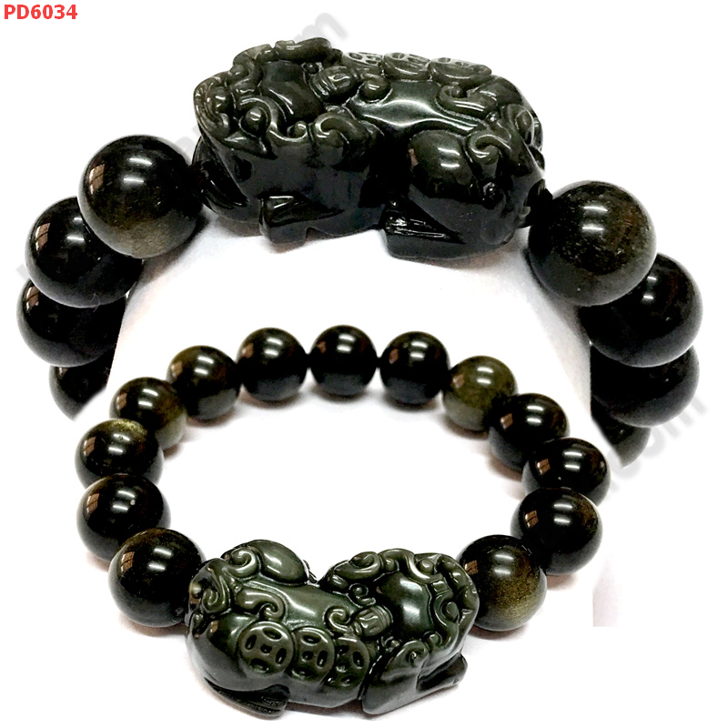 PD6034 สร้อยข้อมือปี่เซียะหินอ๊อบซิเดียนดำ ราคา 629 บาท http://ww2.hengmark.com/view_product/PD6034.htm