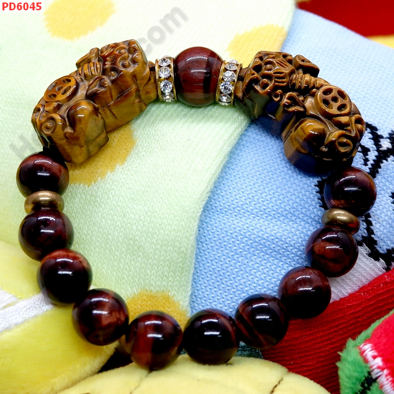 PD6045 สร้อยข้อมือปี่เซียะไทเกอร์อายคู่ ราคา 729 บาท http://ww2.hengmark.com/view_product/PD6045.htm