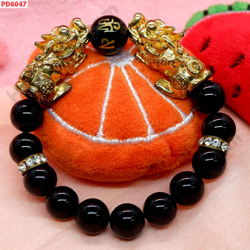 PD6047 สร้อยข้อมือปี่เซียะทองคู่+คาถาทิเบต ราคา 699 บาท http://ww2.hengmark.com/view_product/PD6047.htm