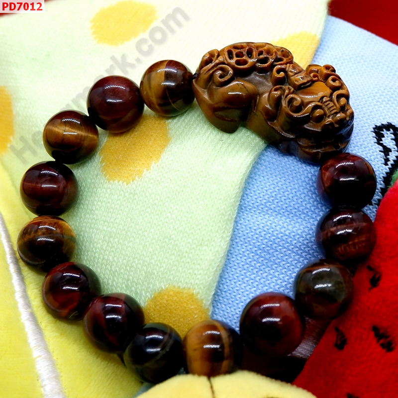 PD7012 สร้อยข้อมือปี่เซียะหินไทเกอร์อายตัวใหญ่ ราคา 749 บาท http://ww2.hengmark.com/view_product/PD7012.htm