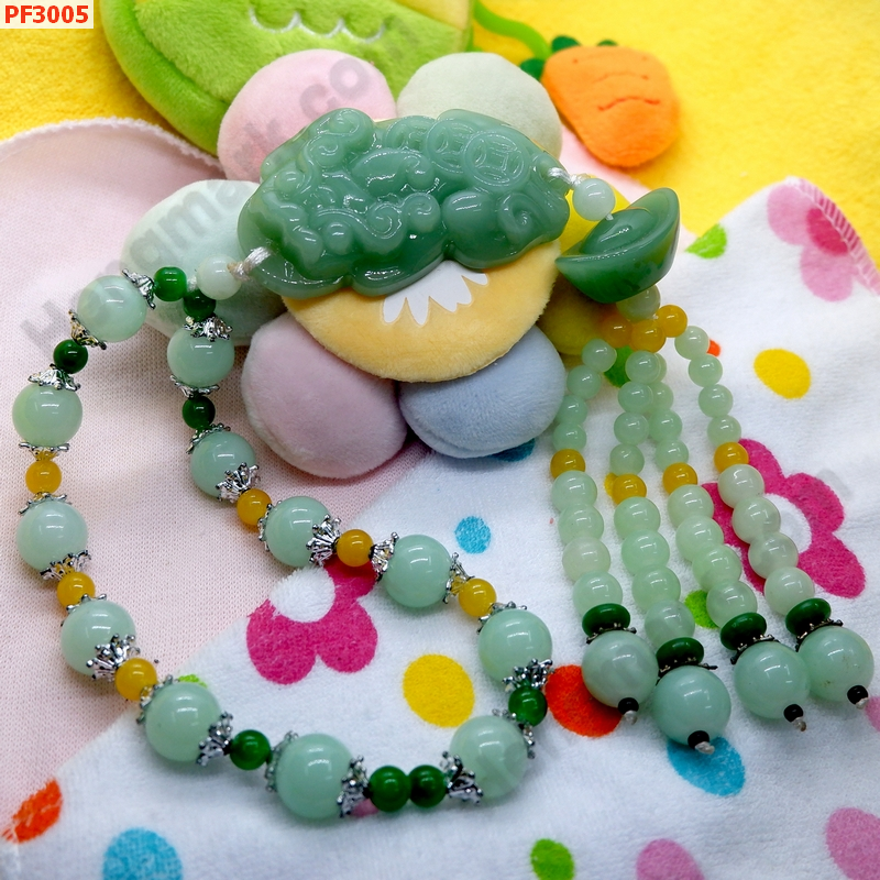 PF3005 สร้อยแขวนปี่เซียะหยกเขียว ราคา 399 บาท http://ww2.hengmark.com/view_product/PF3005.htm