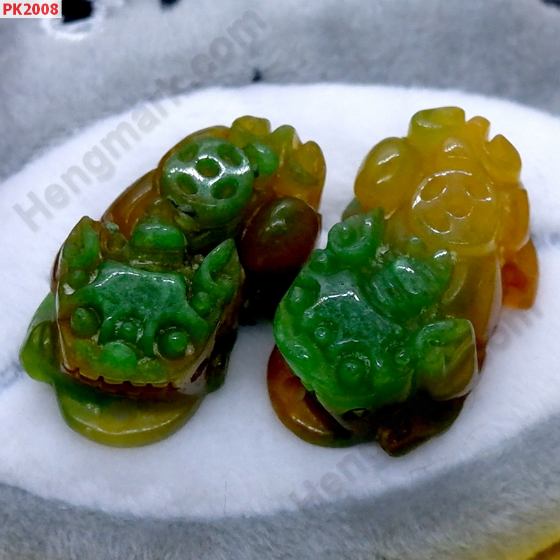 PK2008 ปี่เซียะคู่ หินหยก 3 สี ราคา 400 บาท http://ww2.hengmark.com/view_product/PK2008.htm