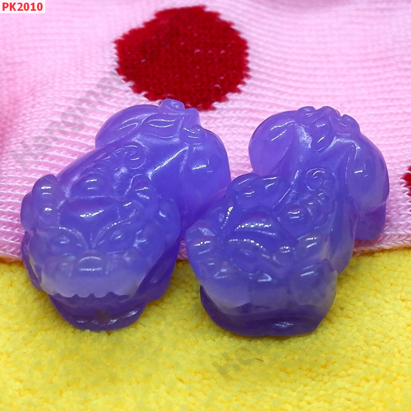 PK2010 ปี่เซียะคู่ หินหยกสีม่วง ราคา 400 บาท http://ww2.hengmark.com/view_product/PK2010.htm