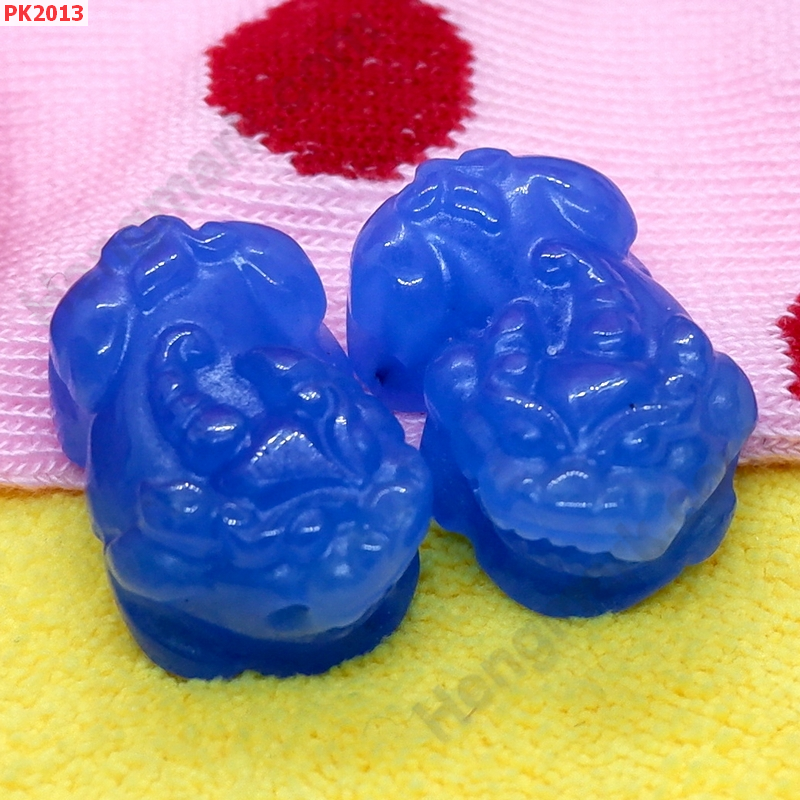 PK2013 ปี่เซียะคู่ หินหยกสีฟ้า ราคา 400 บาท http://ww2.hengmark.com/view_product/PK2013.htm