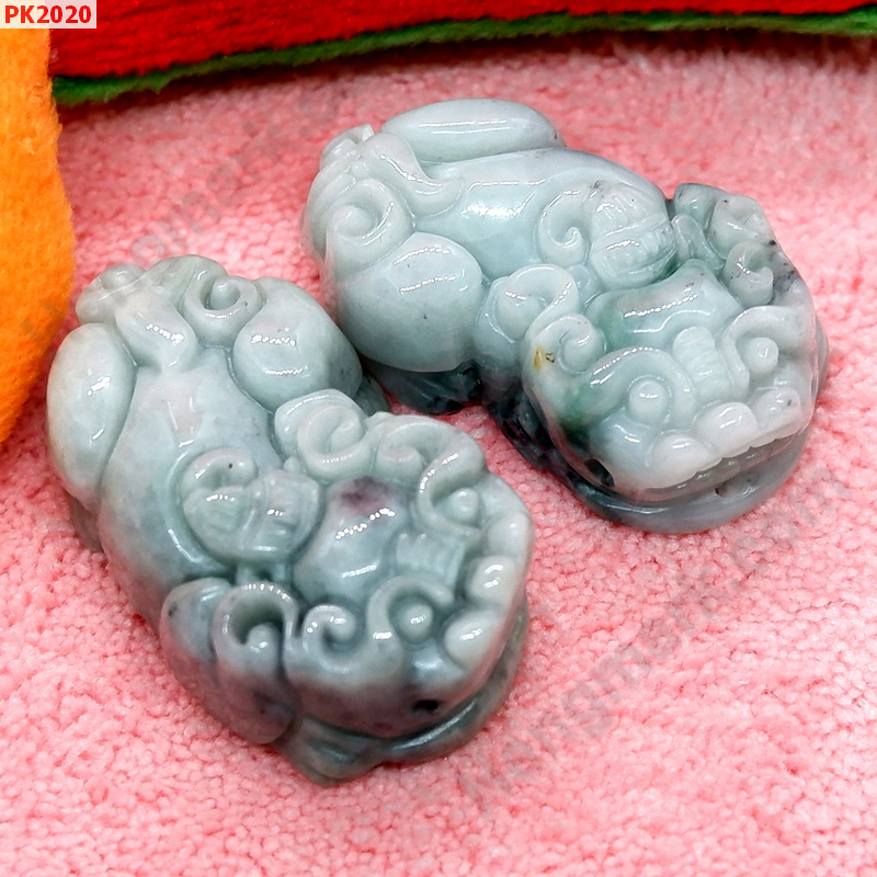 PK2020 ปี่เซียะคู่ หยกเขียว ราคา 600 บาท http://ww2.hengmark.com/view_product/PK2020.htm