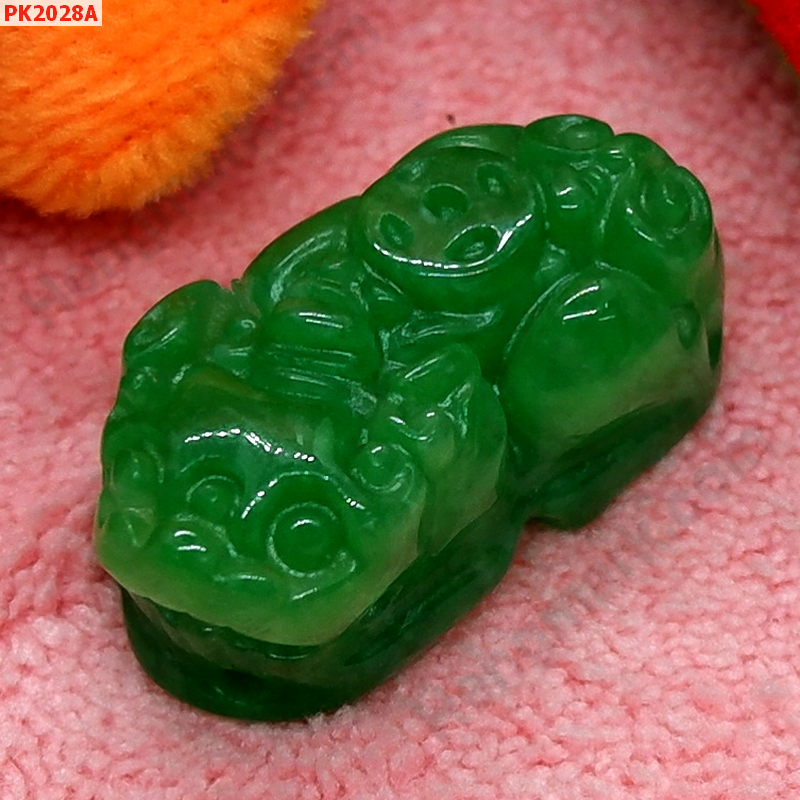 PK2028A ปี่เซียะลายเหรียญหินสีเขียวสด เดี่ยว ราคา 220 บาท http://ww2.hengmark.com/view_product/PK2028A.htm