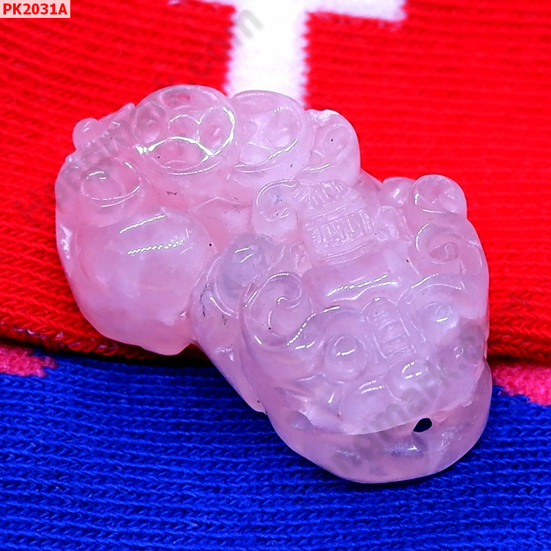 PK2031A ปี่เซียะหินโรสควอตซ์สีชมพู เดี่ยว ราคา 320 บาท http://ww2.hengmark.com/view_product/PK2031A.htm