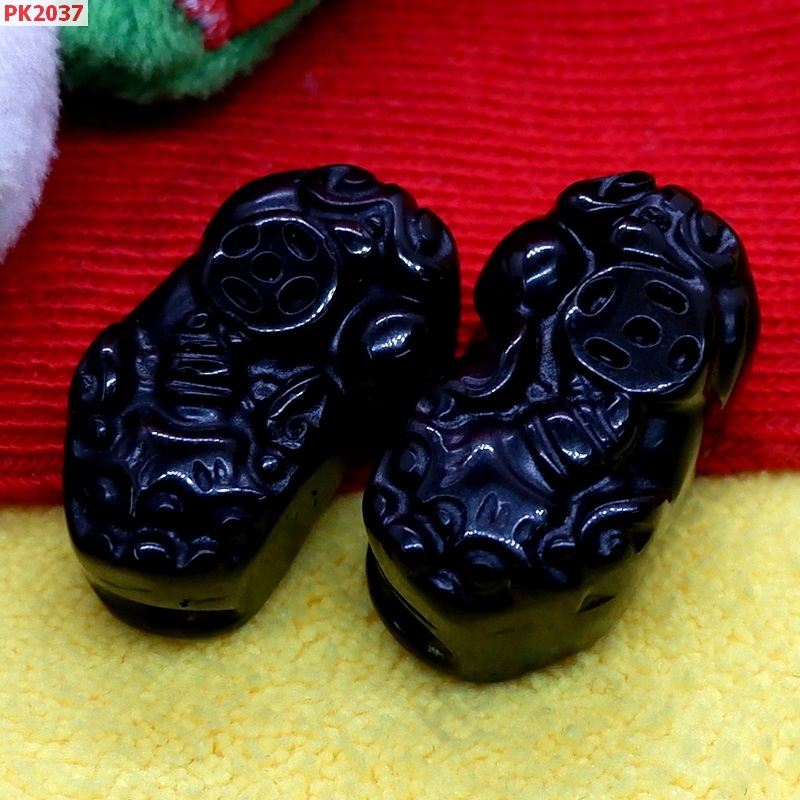 PK2037 ปี่เซียะหินอ๊อบซิเดียน คู่ ราคา 500 บาท http://ww2.hengmark.com/view_product/PK2037.htm