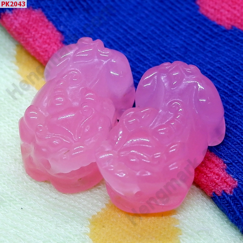 PK2043 ปี่เซียะคู่ หินโรสควอตซ์สีชมพูเข้ม ราคา 400 บาท http://ww2.hengmark.com/view_product/PK2043.htm