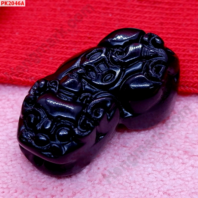 PK2046A ปี่เซียะคู่ หินอ๊อบซิเดียนดำเดี่ยว ราคา 600 บาท http://ww2.hengmark.com/view_product/PK2046A.htm