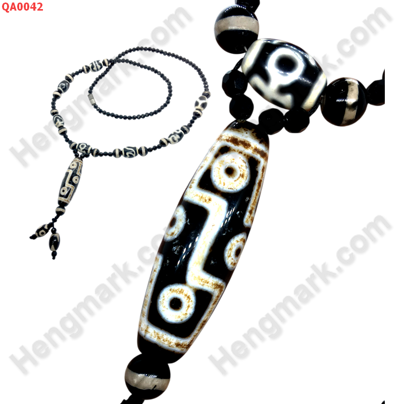 QA0042 สร้อยคอหินทิเบต 9 ตาร้อยรวมกับหินลายอื่นๆ ราคา 2139 บาท http://ww2.hengmark.com/view_product/QA0042.htm