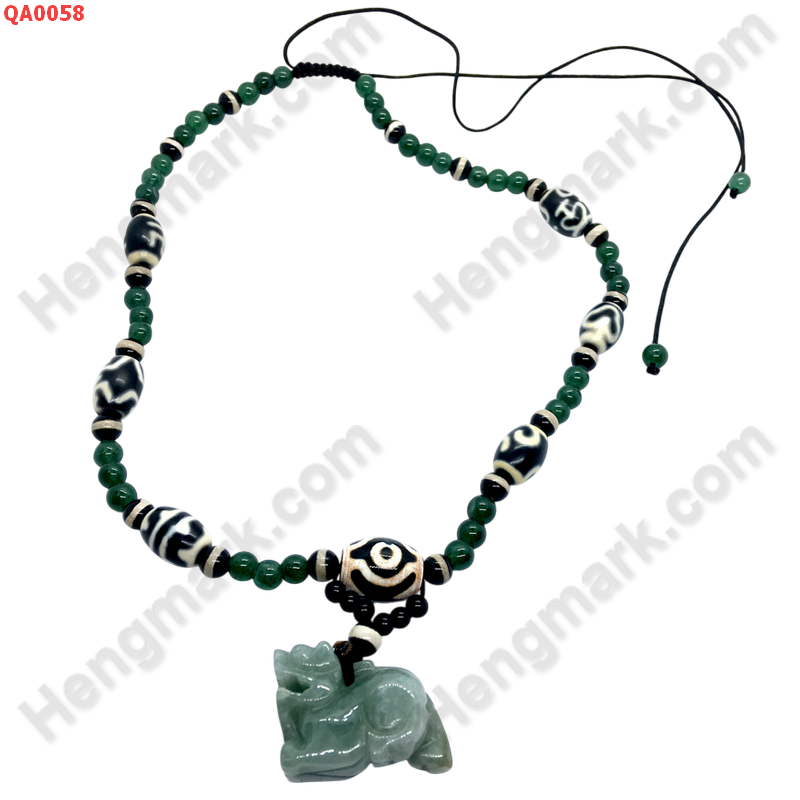 QA0058 สร้อยคอหินทิเบตหลายลาย พร้อมปี่เซียะ ราคา 1579 บาท http://ww2.hengmark.com/view_product/QA0058.htm