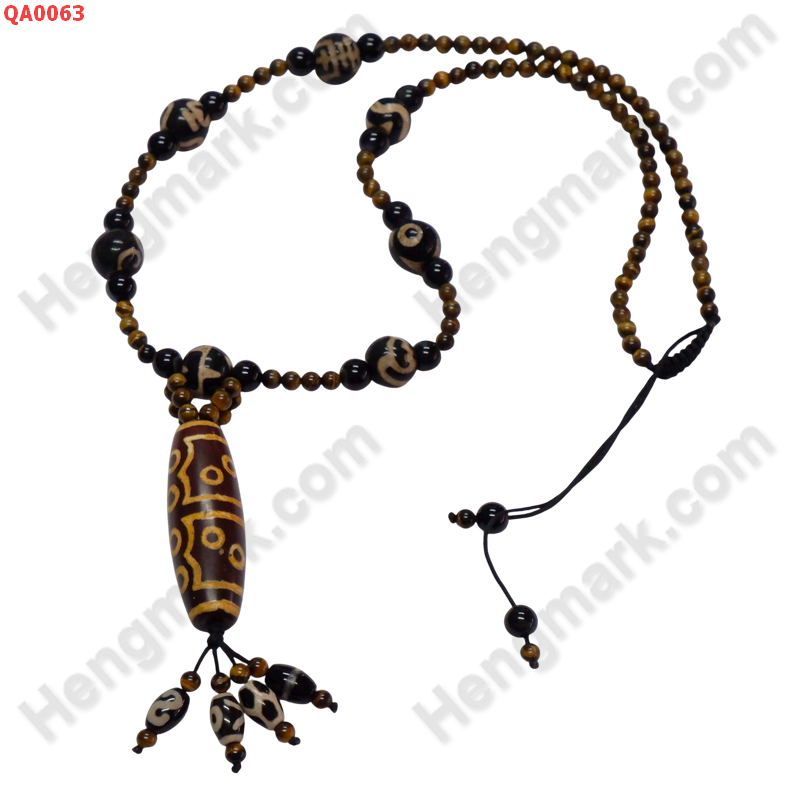 QA0063 สร้อยคอหินทิเบต 15 ตา ร้อยด้วยหินไทเกอร์อายส์ ราคา 1999 บาท http://ww2.hengmark.com/view_product/QA0063.htm