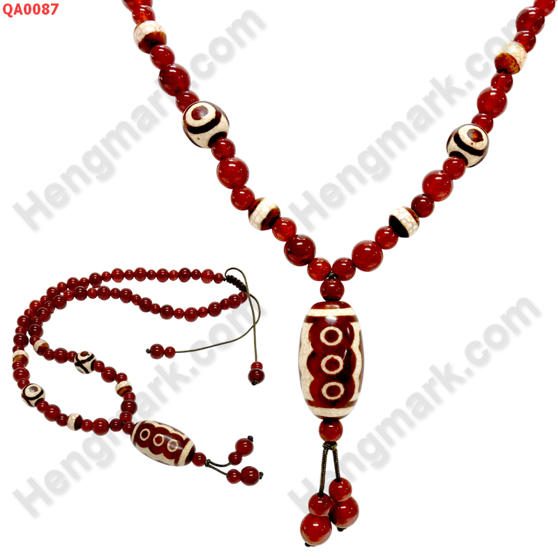QA0087 สร้อยคอหินทิเบต 5 ตา+หลายลาย ราคา 2999 บาท http://ww2.hengmark.com/view_product/QA0087.htm