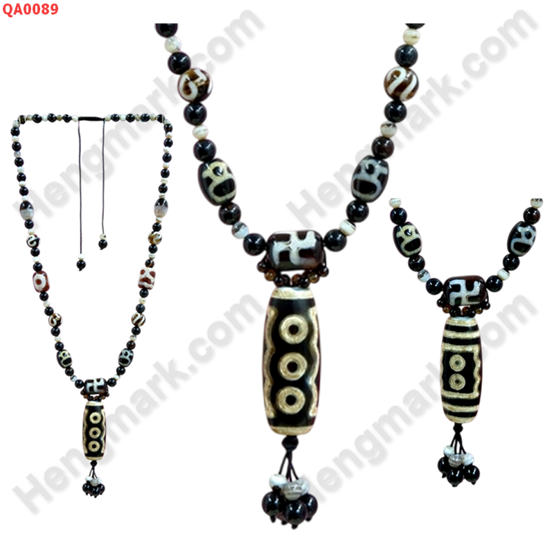 QA0089 สร้อยคอหินทิเบต 5 ตา+หลายลาย ราคา 4199 บาท http://ww2.hengmark.com/view_product/QA0089.htm