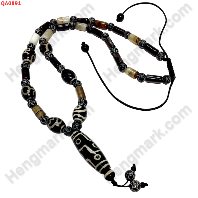 QA0091 สร้อยคอหินทิเบต 9 ตา+หลายลาย ราคา 1999 บาท http://ww2.hengmark.com/view_product/QA0091.htm
