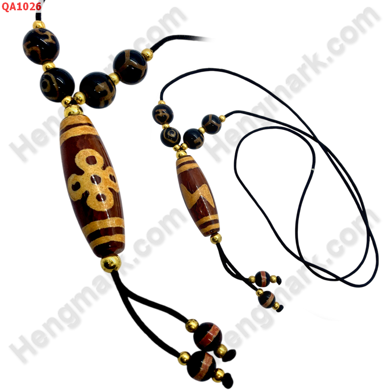 QA1026 สร้อยคอหินทิเบต 5 ตาสายฟ้า+5ลาย ราคา 769 บาท http://ww2.hengmark.com/view_product/QA1026.htm