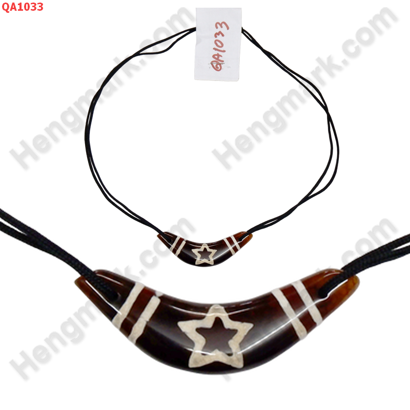 QA1033 สร้อยคอหินทิเบตรูปบูมเมอแรง ลายดาว ราคา 449 บาท http://ww2.hengmark.com/view_product/QA1033.htm