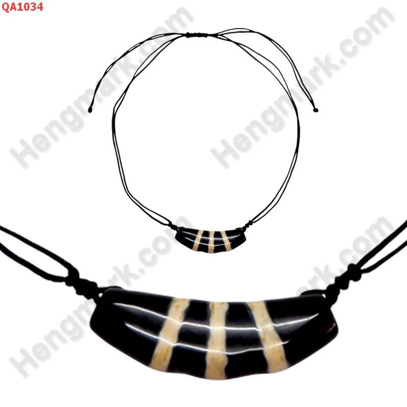 QA1034 สร้อยคอหินทิเบตรูปบูมเมอแรง ลาย 3 เส้น ราคา 449 บาท http://ww2.hengmark.com/view_product/QA1034.htm